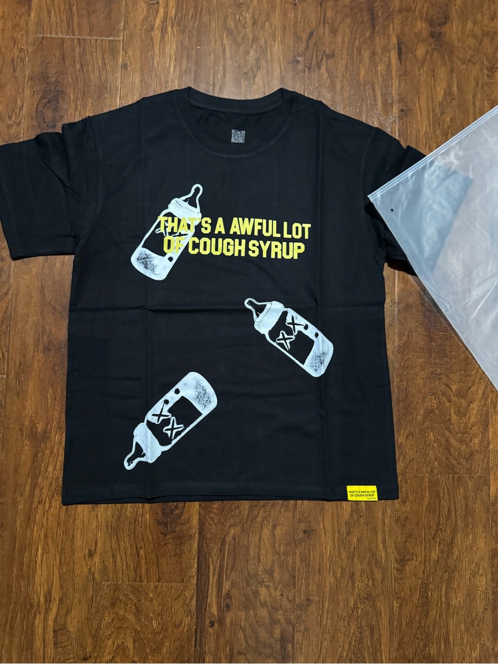 Graphic Short Sleeve Tee That’s A Awfull Lot Of Cough Syrup - Black